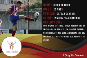 jogador do ano - futebol masculino - ruben pereira